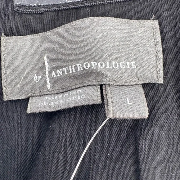 Anthropologie Black Strapless Dress Ruched Bodycon Mini Dress Size L - Picture 13 of 16